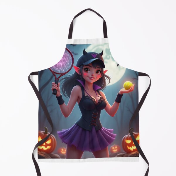 Item preview, Moonlit Match: The Devilish Tennis Duel designed and sold by Nest & Thread.