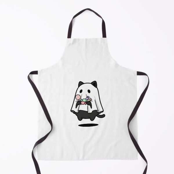 Item preview, Cute Black Cat in Ghost Costume designed and sold by istoriadesign.