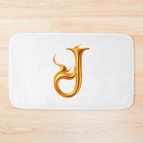 Item preview, Golden Flame Letter J – Luxury 3D Alphabet Design designed and sold by 1TruthMatrix.