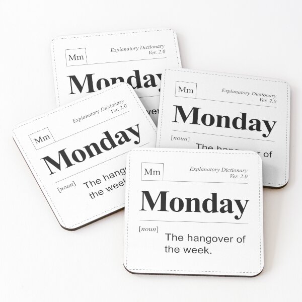 Item preview, Monday - Word of a Day designed and sold by oops-I-drew-again.