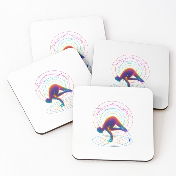 Item preview, Neon Energy Crow Pose designed and sold by Fitnessandyoga.