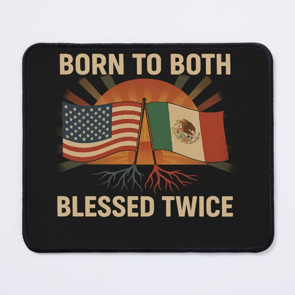 Item preview, Born to Both Blessed Twice – Mexican American Heritage Flags T-Shirt designed and sold by MerchbvyTodd.