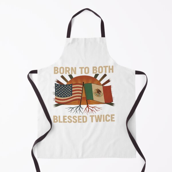 Item preview, Born to Both Blessed Twice – Mexican American Heritage Flags T-Shirt designed and sold by MerchbvyTodd.