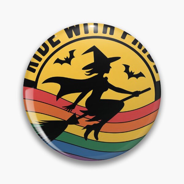 Item preview, Ride With Pride LGBT Gay Lesbian Witch Halloween T-  designed and sold by Charidana.