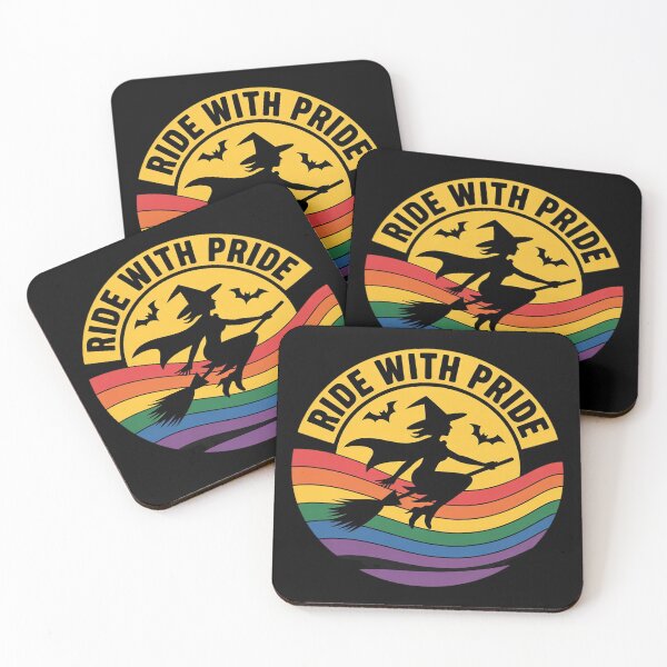 Item preview, Ride With Pride LGBT Gay Lesbian Witch Halloween T-  designed and sold by Charidana.