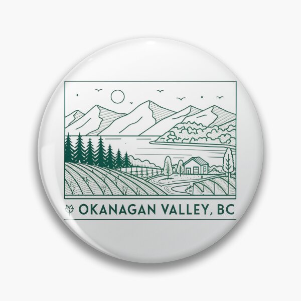 Item preview, Minimalist Okanagan Valley Line Art – Osoyoos Lake and Vineyard Design designed and sold by VividOrganica.