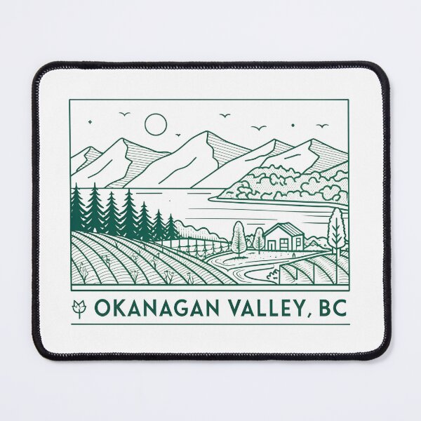 Item preview, Minimalist Okanagan Valley Line Art – Osoyoos Lake and Vineyard Design designed and sold by VividOrganica.
