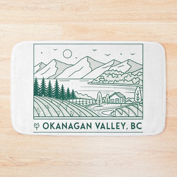 Item preview, Minimalist Okanagan Valley Line Art – Osoyoos Lake and Vineyard Design designed and sold by VividOrganica.