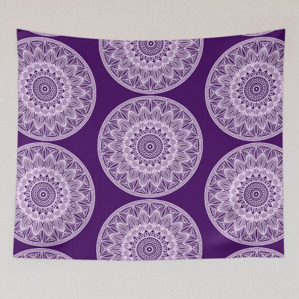 Item preview, Purple Mandala Pattern Floral Flower Boho Abstract Geometric Zen Sacred Geometry Art designed and sold by DivineMandala.