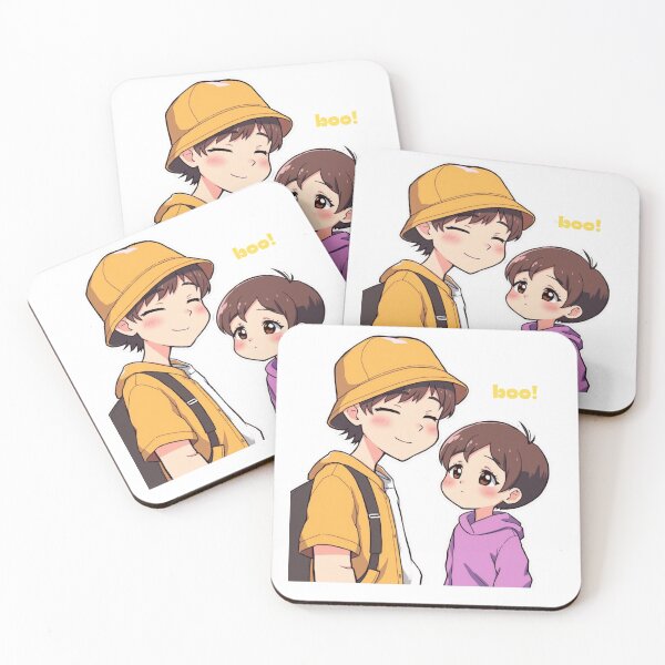 Item preview, Cute Chibi Kpop Bias+Y/N Couple – “Boo!” Chibi Style Illustration designed and sold by KPrettyChibi.