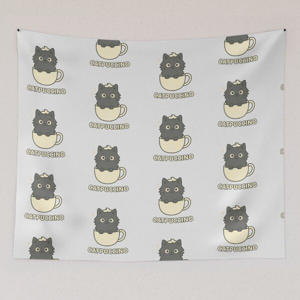 Item preview, Catpuccino – Cute Cat in Coffee Cup designed and sold by wwshd.
