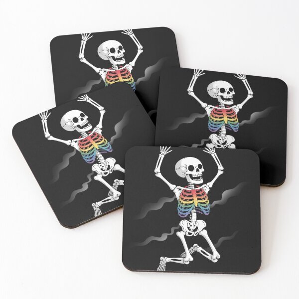 Item preview, Skeleton Dancing Gay Pride LGBTQ Ally Rainbow Flag Men Women  designed and sold by Charidana.