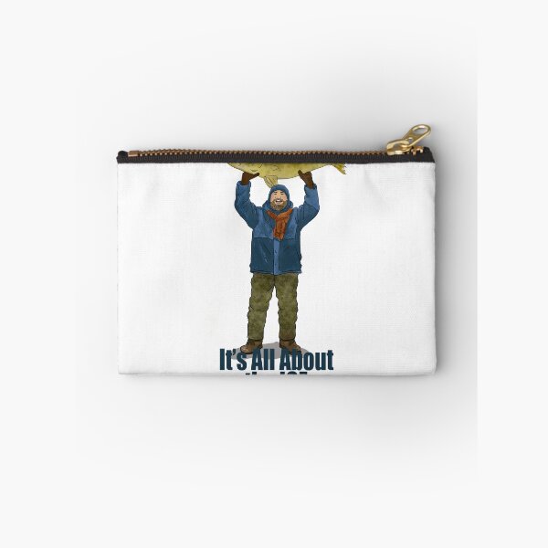 Item preview, Ice Fishing, It's All About The Ice, Man Holding Fish Over His Head designed and sold by MMc Buck.