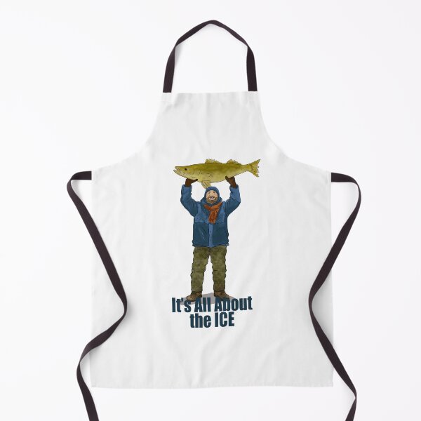 Item preview, Ice Fishing, It's All About The Ice, Man Holding Fish Over His Head designed and sold by MMc Buck.