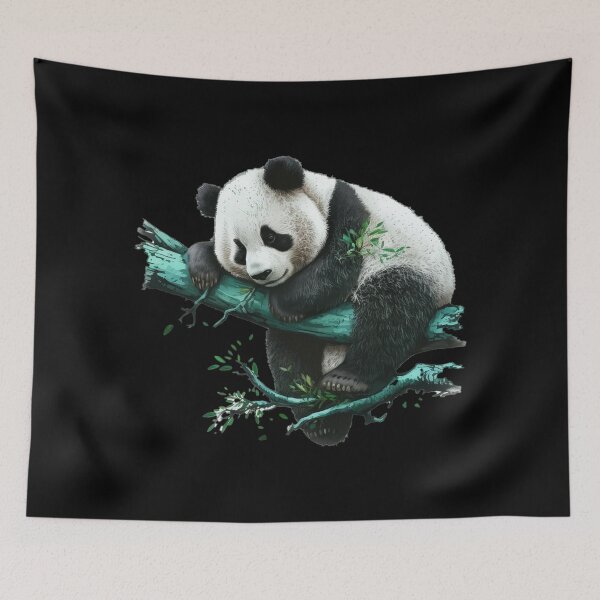 Item preview, Cute Sleeping Panda on Tree Branch designed and sold by Apex Designs.