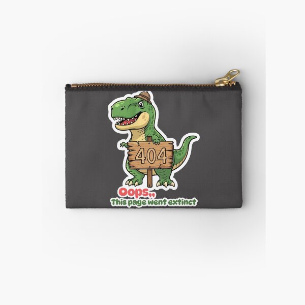 Item preview, 404 Error Page - Cartoon Dinosaur with Wooden Sign Illustration designed and sold by pictranoosa.