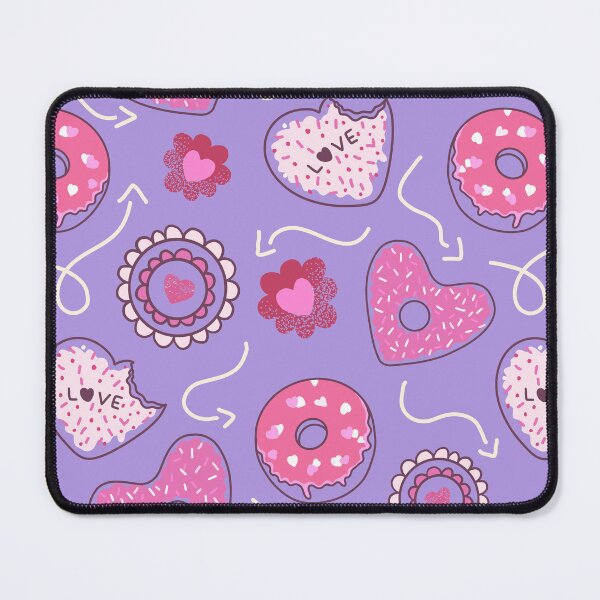 Item preview, Purple Hearts Doughnuts Valentines Pattern designed and sold by Farissa Designs.
