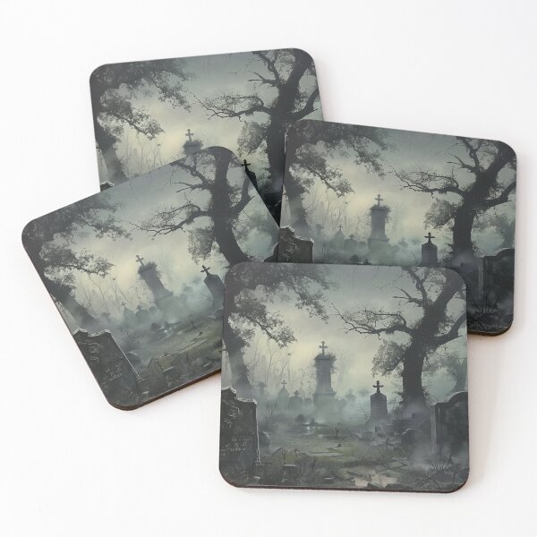 Item preview, Cemetary on a spooky night designed and sold by Hartbecke.