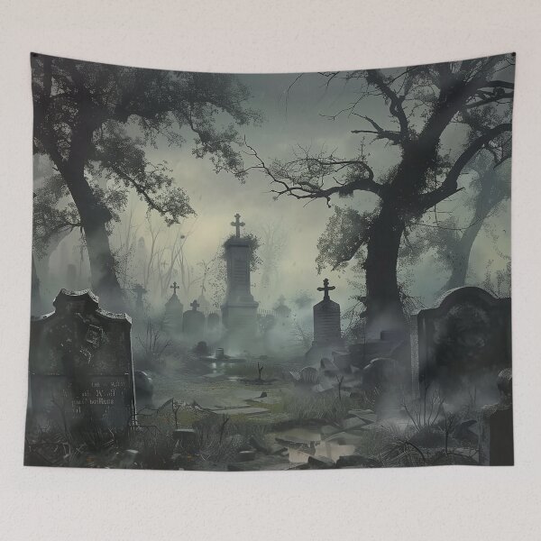 Item preview, Cemetary on a spooky night designed and sold by Hartbecke.