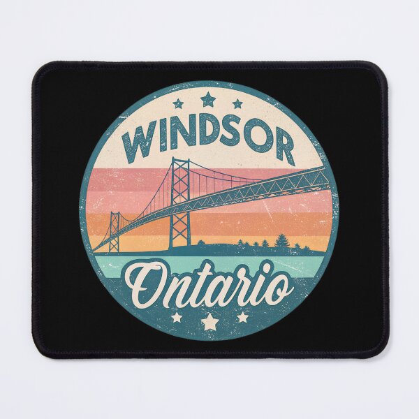 Item preview, Vintage Windsor Ontario Badge – Retro Ambassador Bridge Distressed Design designed and sold by VividOrganica.