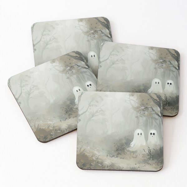 Item preview, Cute ghosts in a forest designed and sold by Hartbecke.