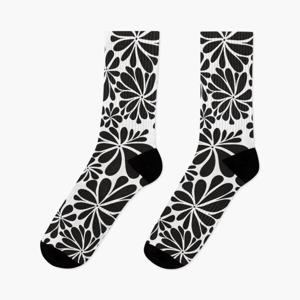 Item preview, Groovy Black & White Retro Flower Pattern designed and sold by Infinite-Charm.