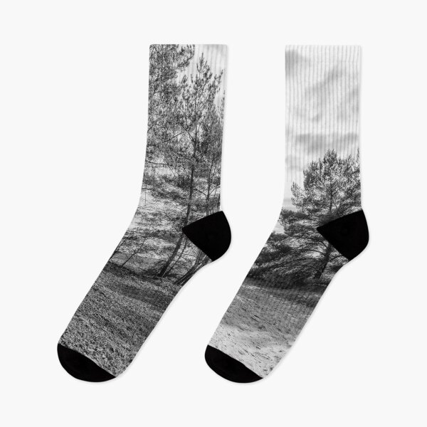 Item preview, Heath landscape in the Netherlands in black and white designed and sold by Photopat.