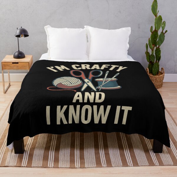 Item preview, I'm Crafty and I Know It Funny Quote designed and sold by Text2tee.