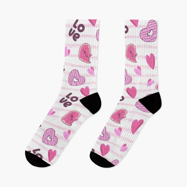 Item preview, Love Letters Hearts on Pink Grungy Stripes Valentine Pattern designed and sold by Farissa Designs.