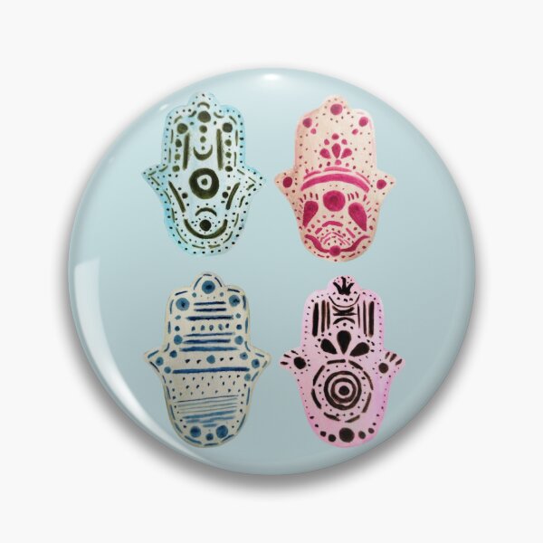 Item preview, Set of Hamza's in Watercolors with abstract tribal designs designed and sold by GwendolynLee.