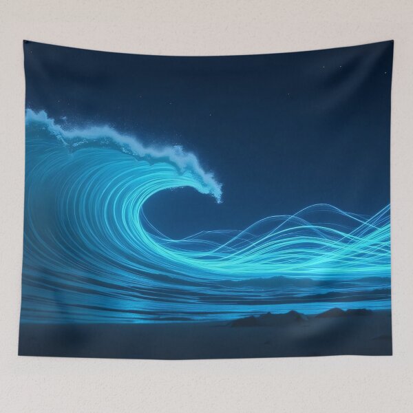 Item preview, Luminous Wave in the night designed and sold by PariaArt.