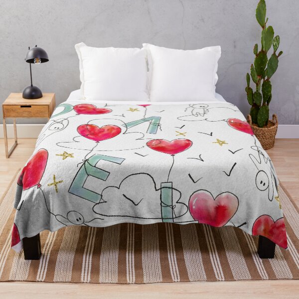 Item preview, Love Letters Balloons Valentine Watercolor Pattern designed and sold by Farissa Designs.