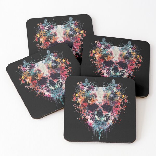 Item preview, Whimsical Skull with Flowers – Nature Gothic designed and sold by RockFireMerch.