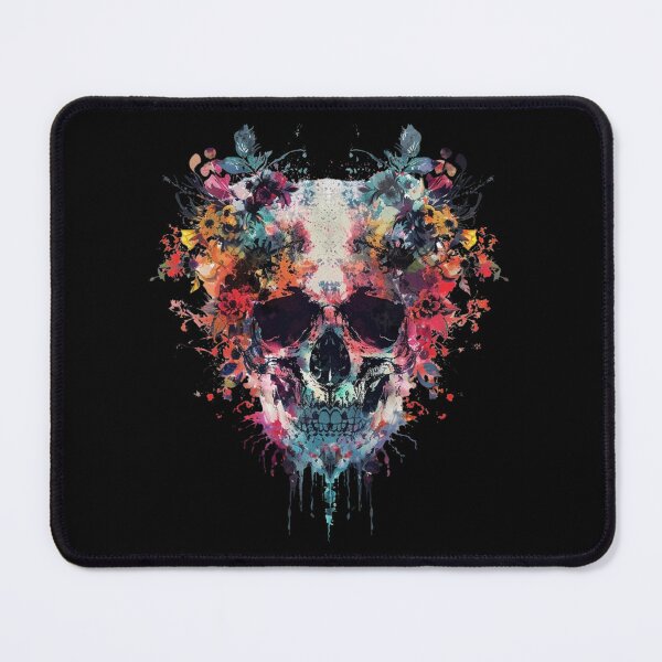 Item preview, Whimsical Skull with Flowers – Nature Gothic designed and sold by RockFireMerch.