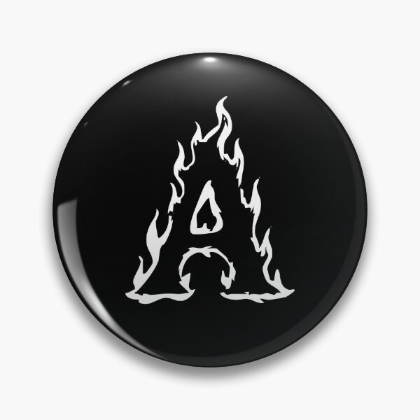 Item preview, Flaming A Letter Monogram –  White Edition designed and sold by uncoXab.
