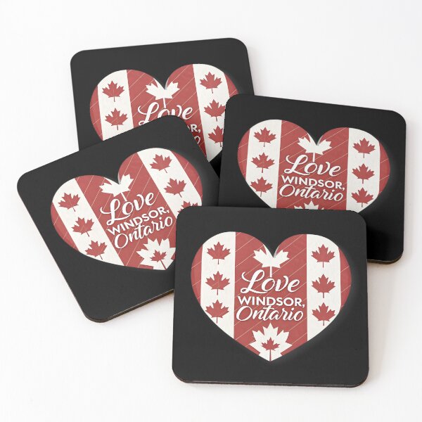 Item preview, Love Windsor Ontario Heart Logo – Canadian Flag Cursive Design designed and sold by VividOrganica.