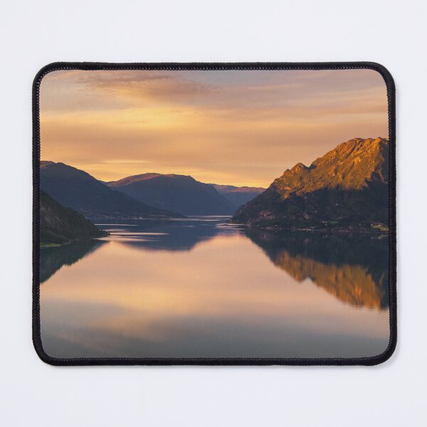 Item preview, Lustrafjorden Sunset Panorama designed and sold by DiFigianoPhoto.
