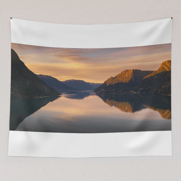 Item preview, Lustrafjorden Sunset Panorama designed and sold by DiFigianoPhoto.