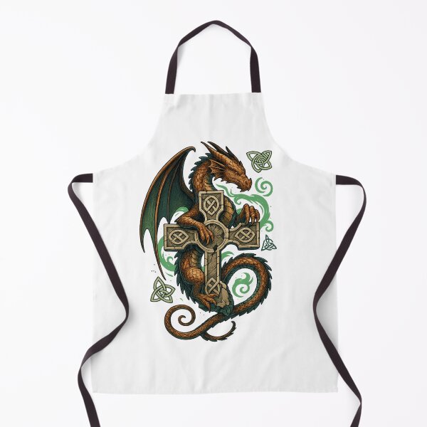 Item preview, Celtic Dragon & Ancient Cross – Epic Fantasy Art designed and sold by CelticSoulShop.