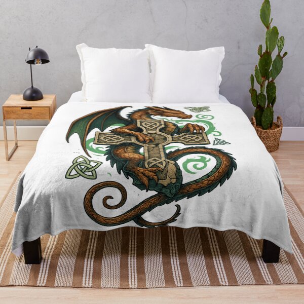 Item preview, Celtic Dragon & Ancient Cross – Epic Fantasy Art designed and sold by CelticSoulShop.