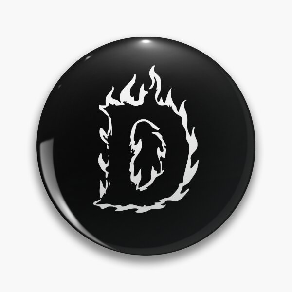 Item preview, Flaming D Letter Monogram –  White Edition  designed and sold by uncoXab.
