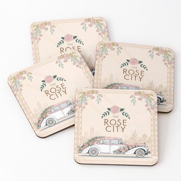 Item preview, The Rose City Classic Car Art – Vintage Windsor Ontario Pastel Design with Floral Accents designed and sold by VividOrganica.