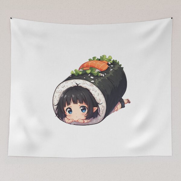 Item preview, Chibi Sushi Maki Kirigaya Suguha Sword Art Online Kawaii designed and sold by CarlosBender.