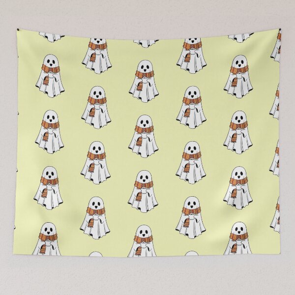 Item preview, Cute Ghost with Hot Cocoa Design designed and sold by PrintandJoy.