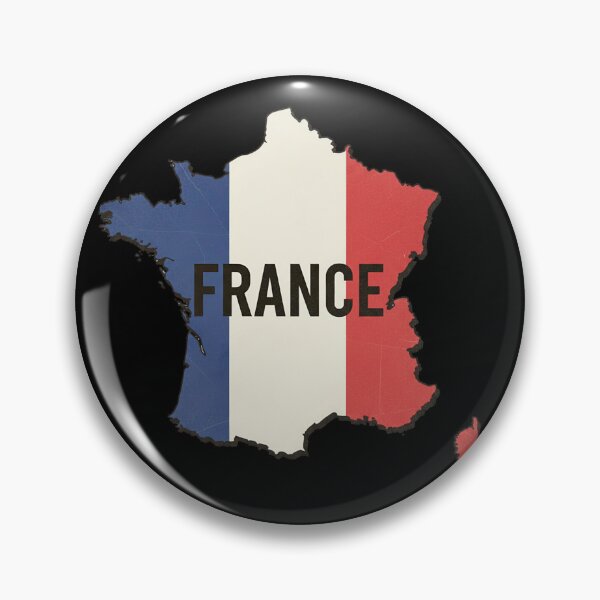 Item preview, Vintage France Map with Flag - Retro Aesthetic Travel Design designed and sold by ART-POD-PL.