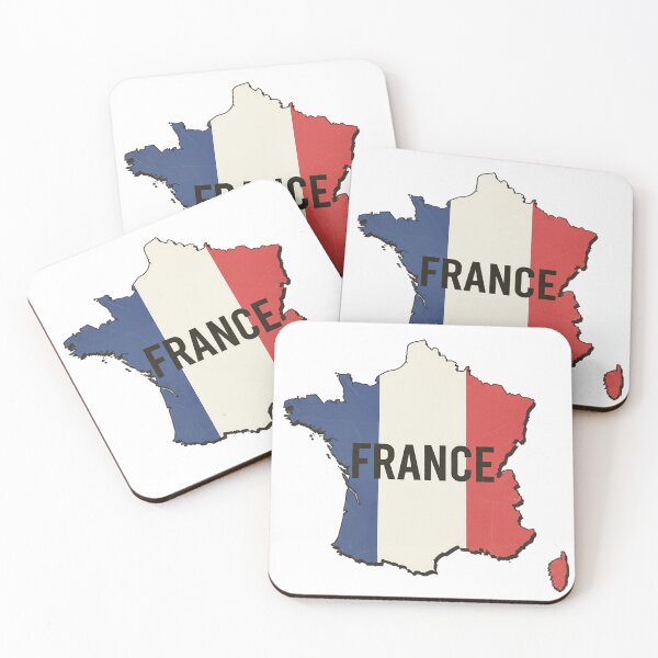 Item preview, Vintage France Map with Flag - Retro Aesthetic Travel Design designed and sold by ART-POD-PL.