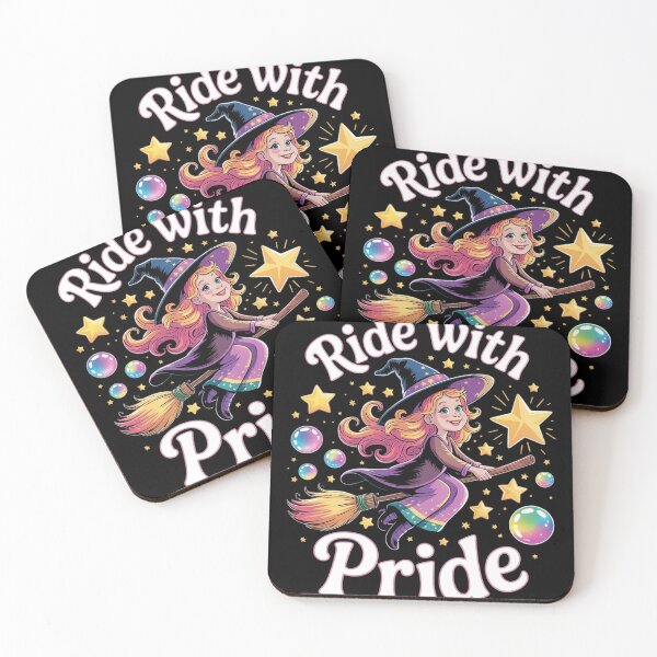 Item preview, Witch Ride With Pride LGBTQ+ Gay Lesbian Halloween  designed and sold by Charidana.