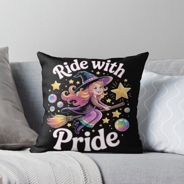 Item preview, Witch Ride With Pride LGBTQ+ Gay Lesbian Halloween  designed and sold by Charidana.