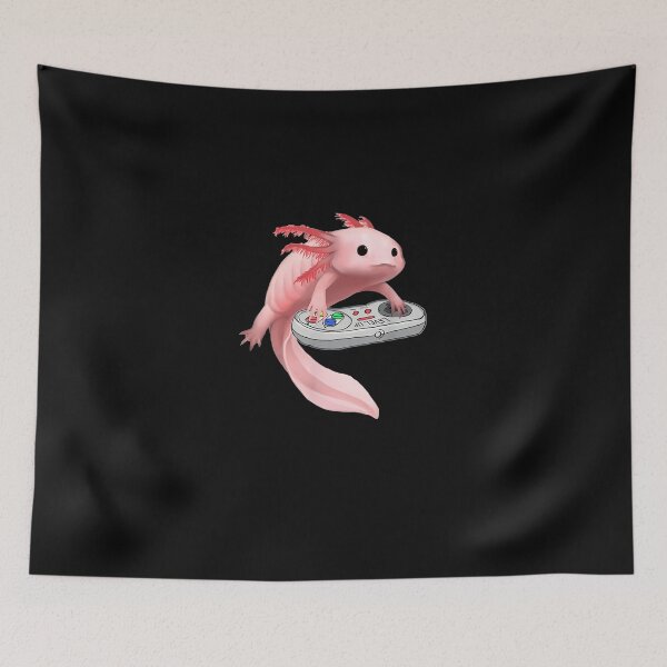 Item preview, Axolotl-Fish-Playing-Video-Game designed and sold by KymaniBaum.