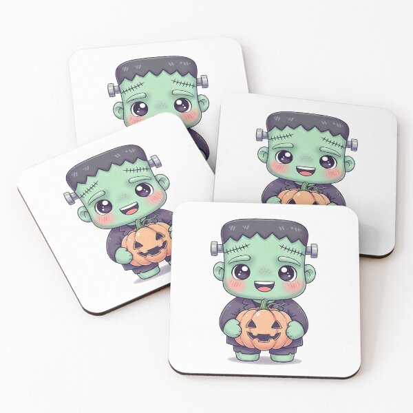Item preview, Cute Kawaii Frankenstein with Pumpkin designed and sold by istoriadesign.